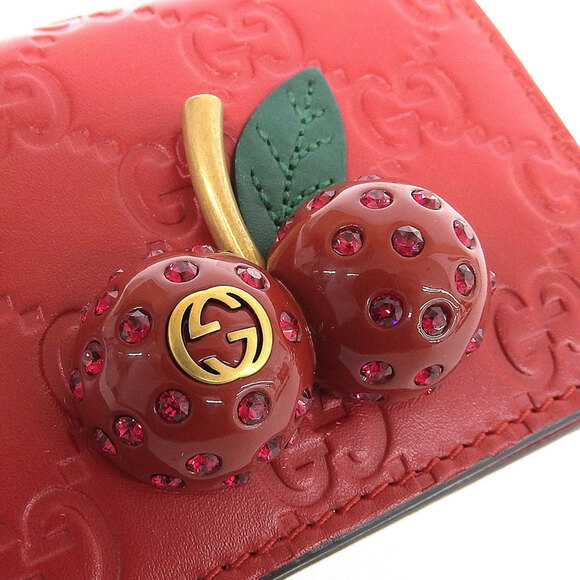 GUCCI Red Leather Wallet - Picture 5 of 7